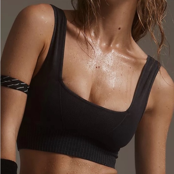 FP Movement by Free People Other - Free People Movement Good Karma Square-Neck Bra (Washed Black)